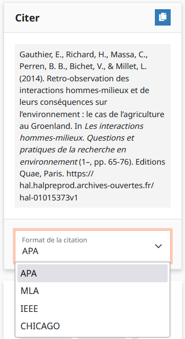 Bloc citations